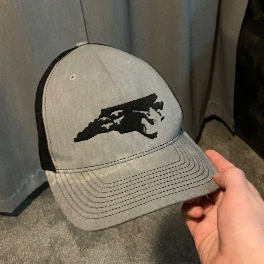 Gray and Black Cap with State Outline